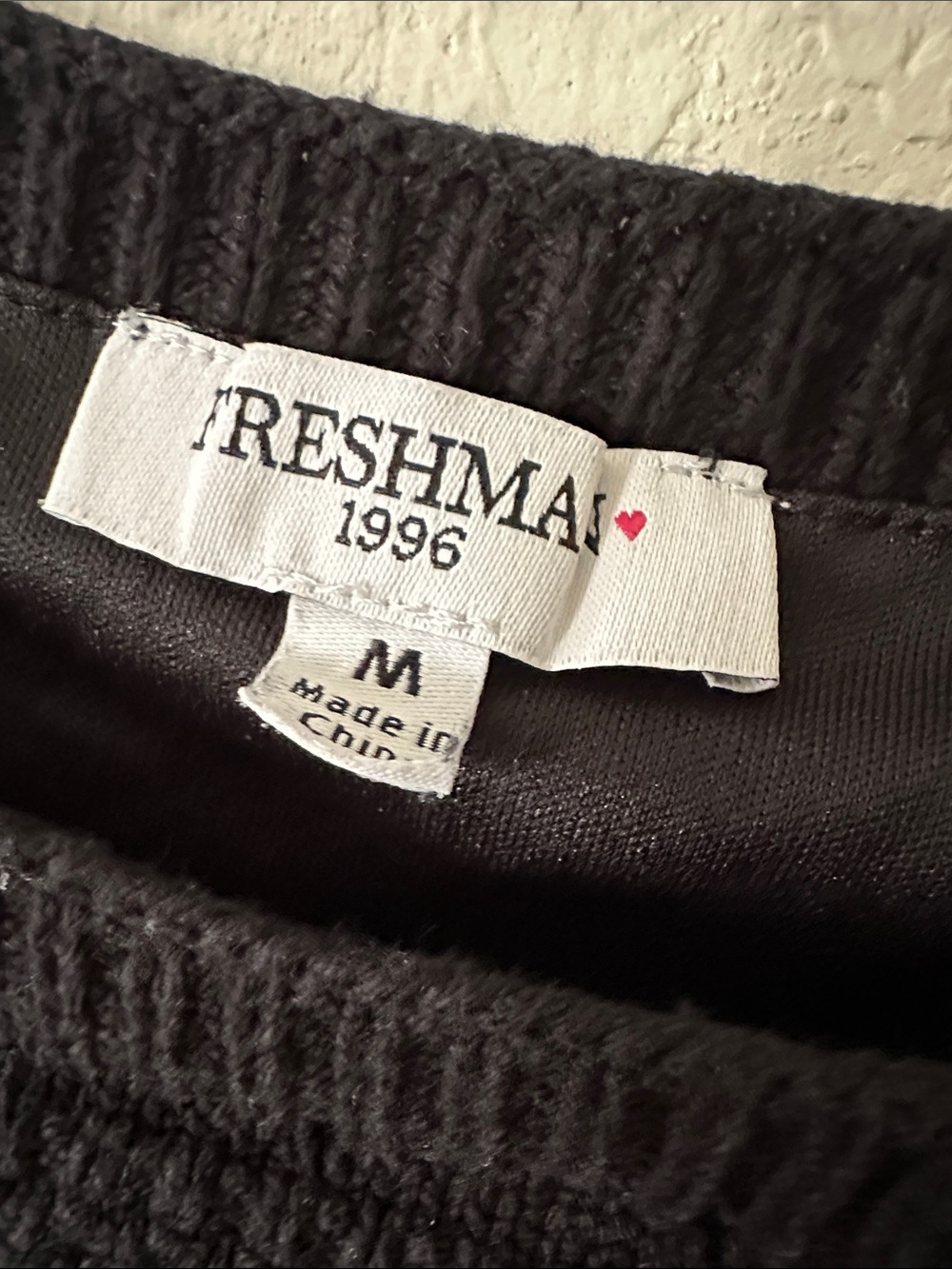 Freshman 1996 Black Pointelle Knit Square-Neck Crop Top - Picture 10 of 11